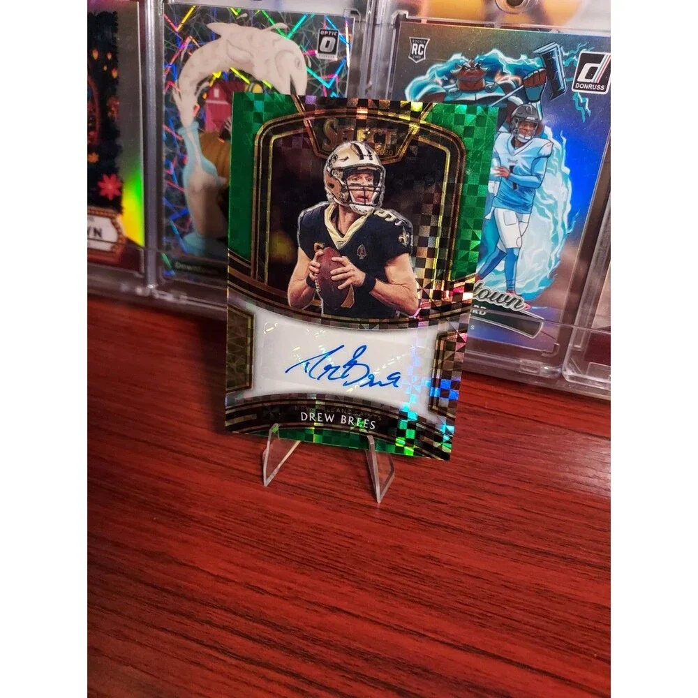 2020 Panini Prizm Select Checkerboard Drew Brees Auto 2/3 HOF